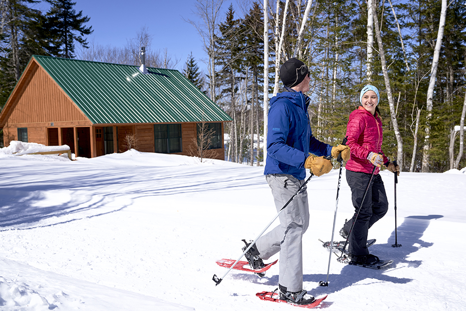Snowshoeing at an AMC lodge in Maine