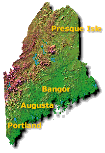 Map showing DEP office locations