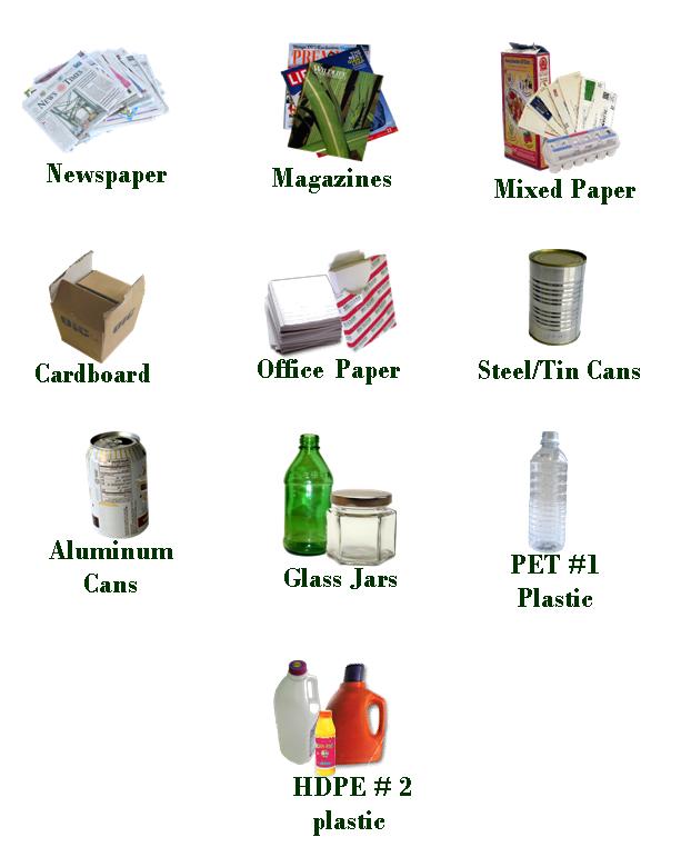 What types of metal can be recycled?