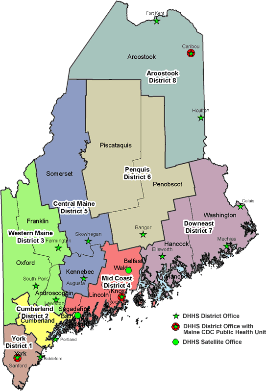 DHHS District Map