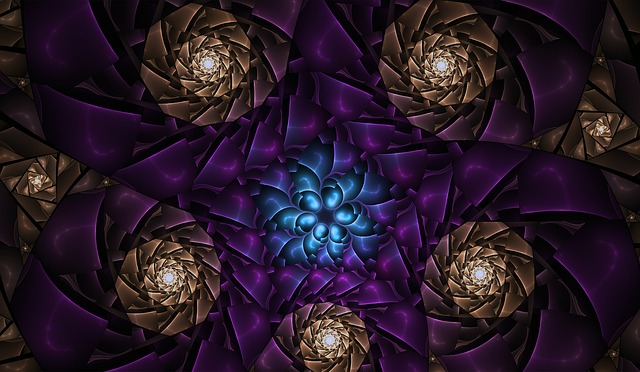 Purple Geometry Fractal