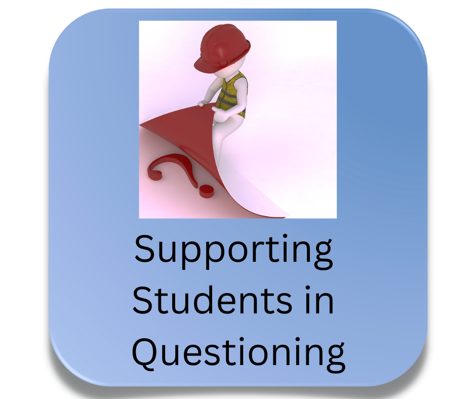 supporting students in questioning module button