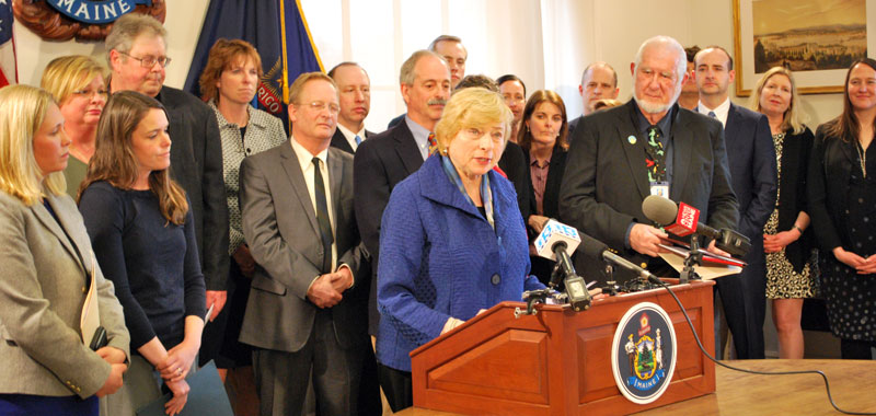 Governor Mills at the introduction of bill to Establish Maine Climate Council