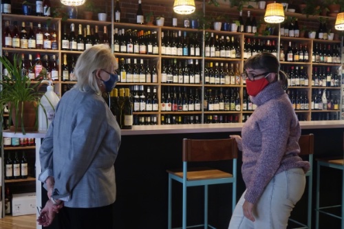 Governor Mills visits Lorne Wine as part of her Main Street walking tour