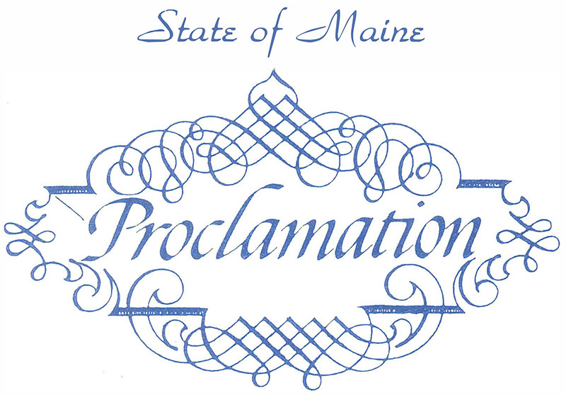 State of Maine Proclamation
