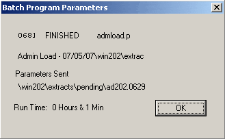 Batch Program Parameters