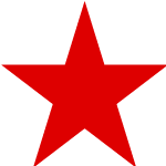 This is an image of a red five point star