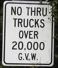 Permanent Heavy Loads Sign