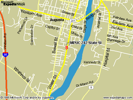 Map of directions to the MPUC