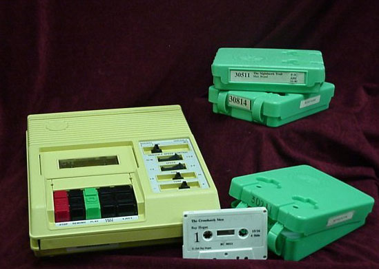 Example of C1 cassette player and 3 cassettes. 