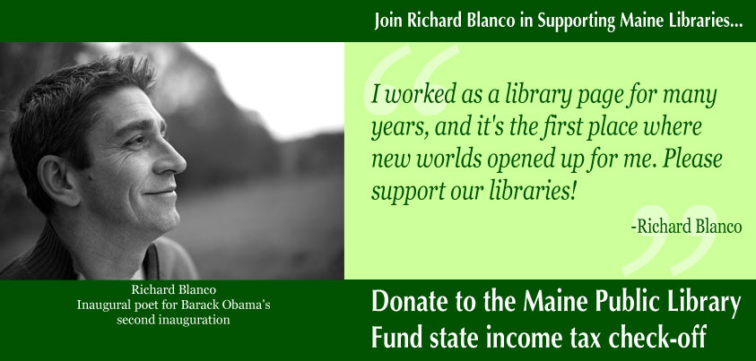 Richard Blanco Endorses Maine Public Library Fund Income Tax Check-off
