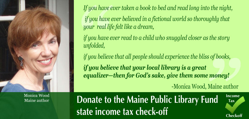 Monica Wood Endorses the Maine Public Library Fund Income Tax Check-off
