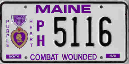 Image of the Purple Heart plate