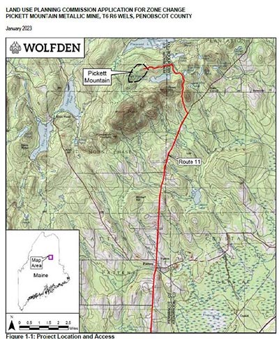 Location map of Wolfden project