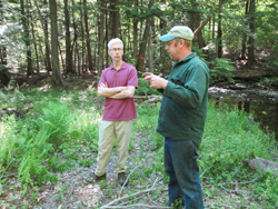 Consulting forester meeting with landowner