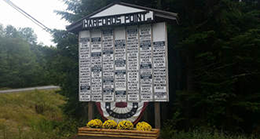 Sign at entrance to Harford Point near Greenville