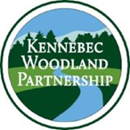 Kennebec Woodland Partnership logo - illustration of river running down the middle with trees on either side