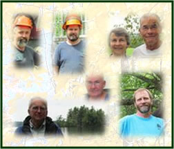 Collage of landowner head shots with map of Kennebec OCunty in the background.