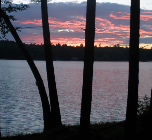 Enjoy a glorious summer sunset on Marancook Lake, Readfield. Photo credit Katie Jennings