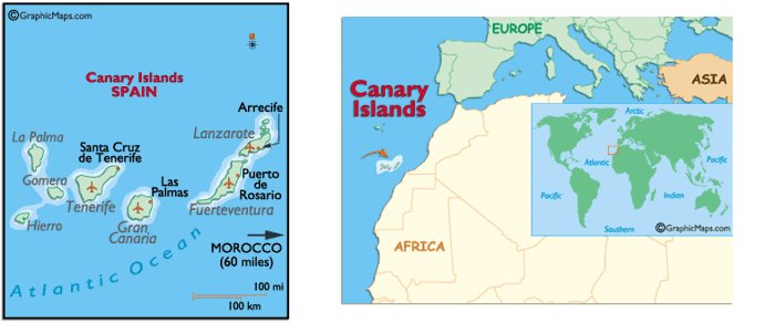 location map of Canary Islands