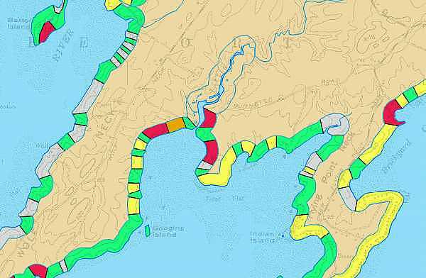 portion of Freeport landslide map