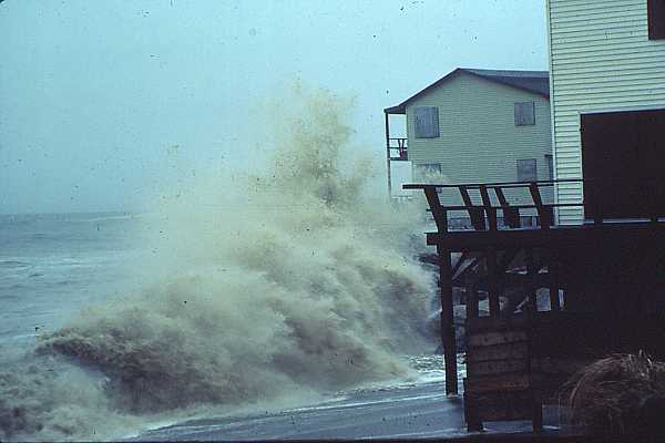 storm waves at Camp Ellis