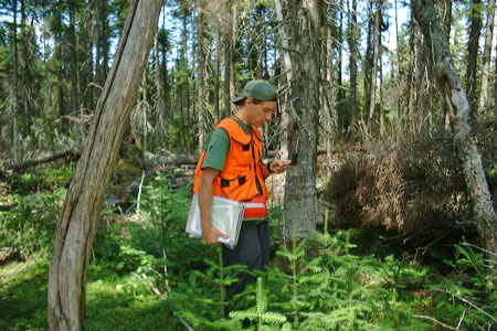 Photo: Ecologist working at Salmon Brook Lake