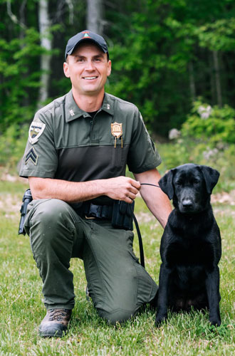 K9 Corporal Lucas Bellanceau and K9 Tulsi
