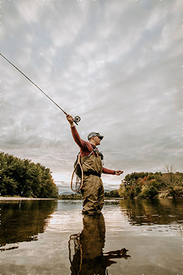 Angler casting line