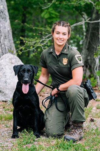 Warden Dory Kulis and K9 Lucy