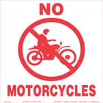 No Motorcycles Sign