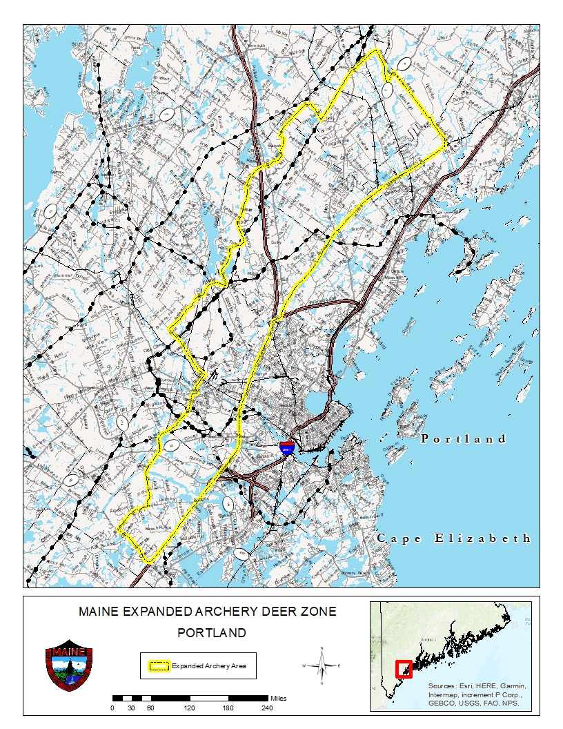 Expanded Archery Map for Portland