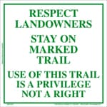 Stay on Marked Trail Sign
