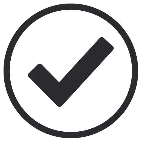 circle with a checkmark inside it
