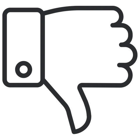 thumb pointing down