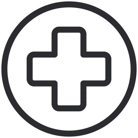 plus symbol inside a circle