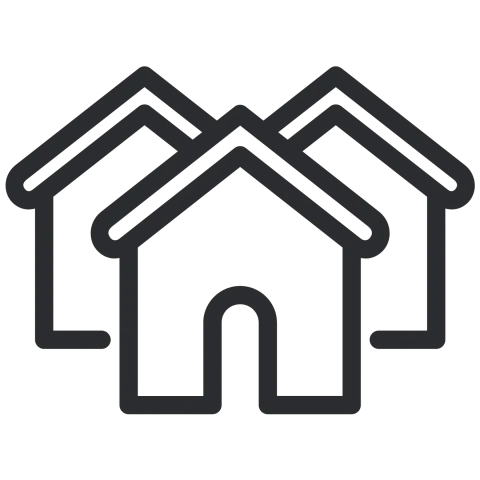three houses