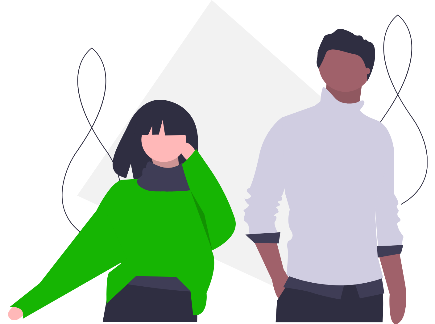 drawing of two people