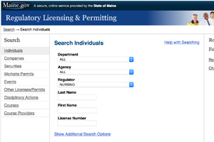 Check application status page