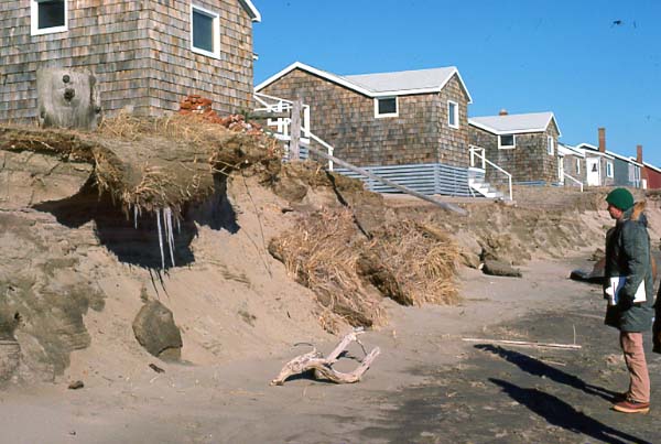 Erosion on a beach