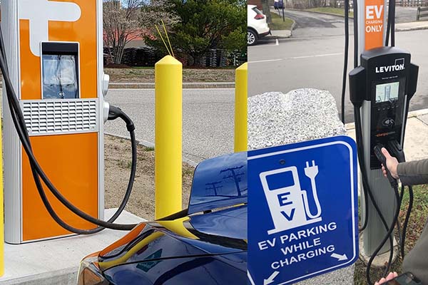 Car at charging station