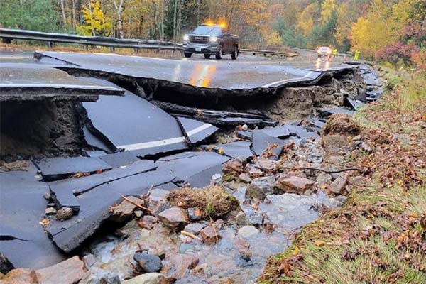 DOT washed out road