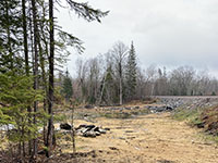 Stabilized derailment area, site of engine fire - 11/7/2023