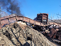 Scene immediately following the derailment - 04/17/2023
