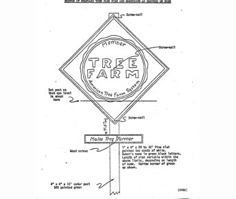 Official Tree Farm sign instructions