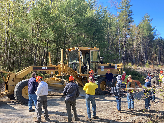 Road Maintenance using a Grader training in the Nicatous region with Maine Public Lands