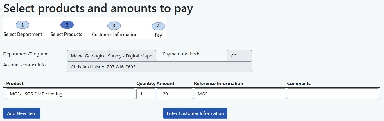 PayMaine first screen