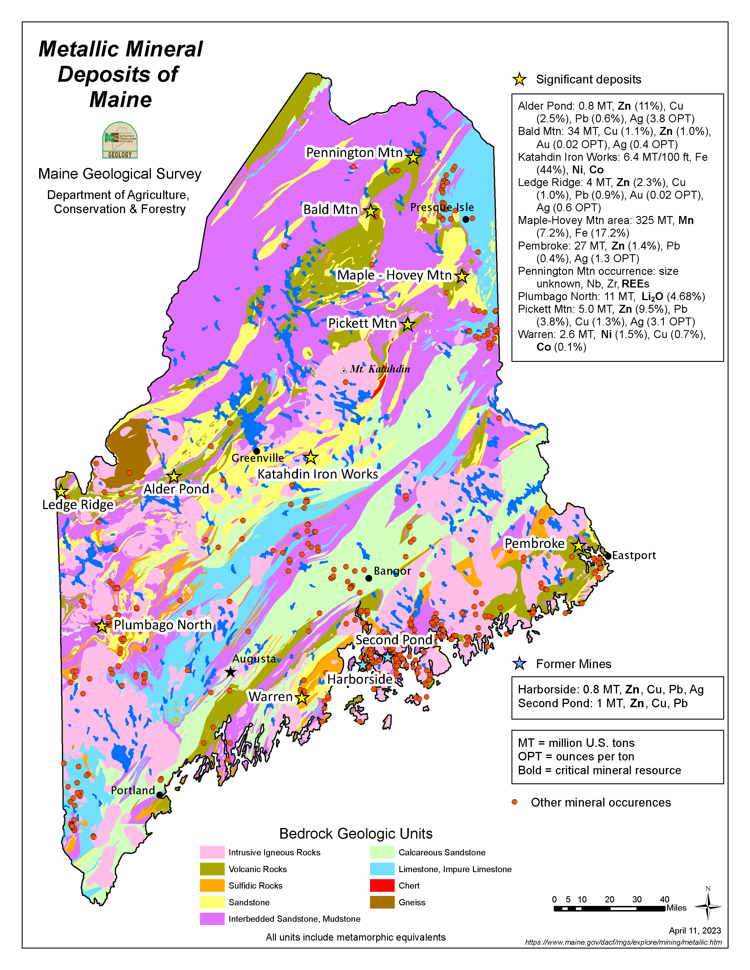 geographical map of maine