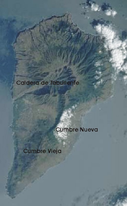 space shuttle image of La Palma