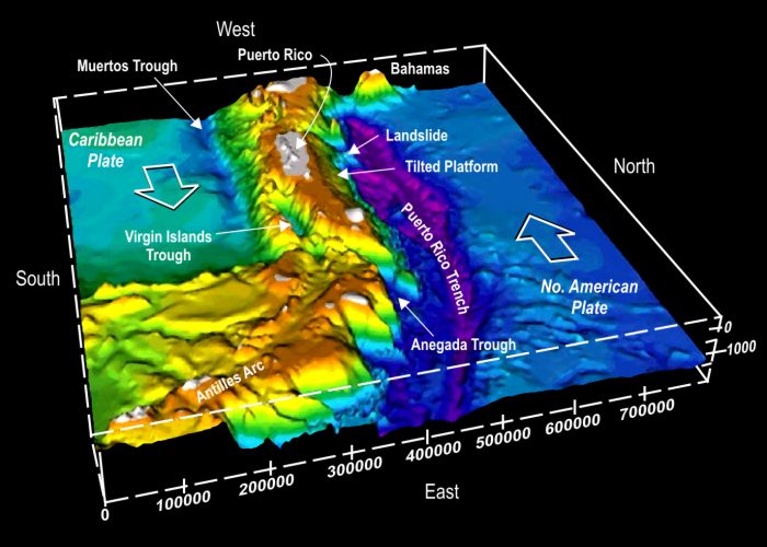 3-D image of Caribbean